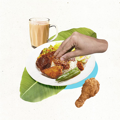 Nasi Kandar! My favourite food！ 2danimation animation collage collageanimation design graphic design motion graphics