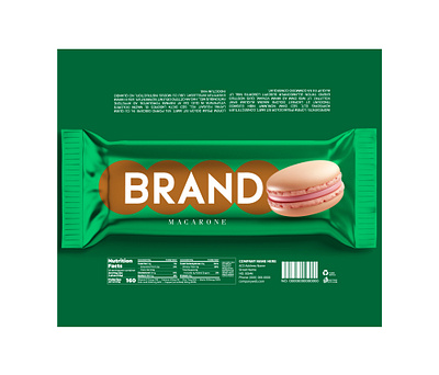 BRANDEX Macarone – Bold Green Gourmet Packaging Concept eco themed packaging
