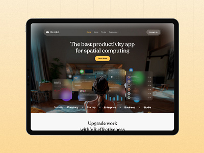 VizoHub – Vision OS Web Concept applevisionos creativedesign creativewebdesign designinspiration dribbbleshot homepagedesign interfacedesign modernwebsite spatialdesign spatialwebdesign techdesign uiux visionos visionosdesign visionoswebsite vrdesign webdesign websiteinspiration webui