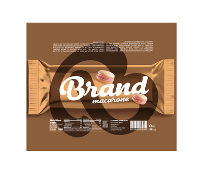 BRANDEX Macarone – Classic Cocoa-Inspired Snack Bar Packaging modern rustic packaging