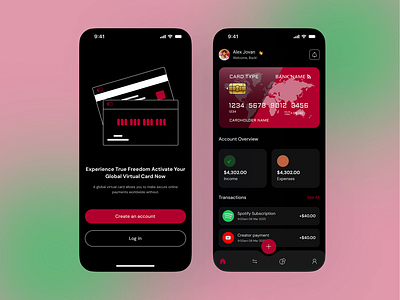 Wealth™ - Finance Mobile App 💳 app balance bank card chart credit card currency dashboard finance fintech income ios mobile money outcome saas transaction uidesign uiux visa