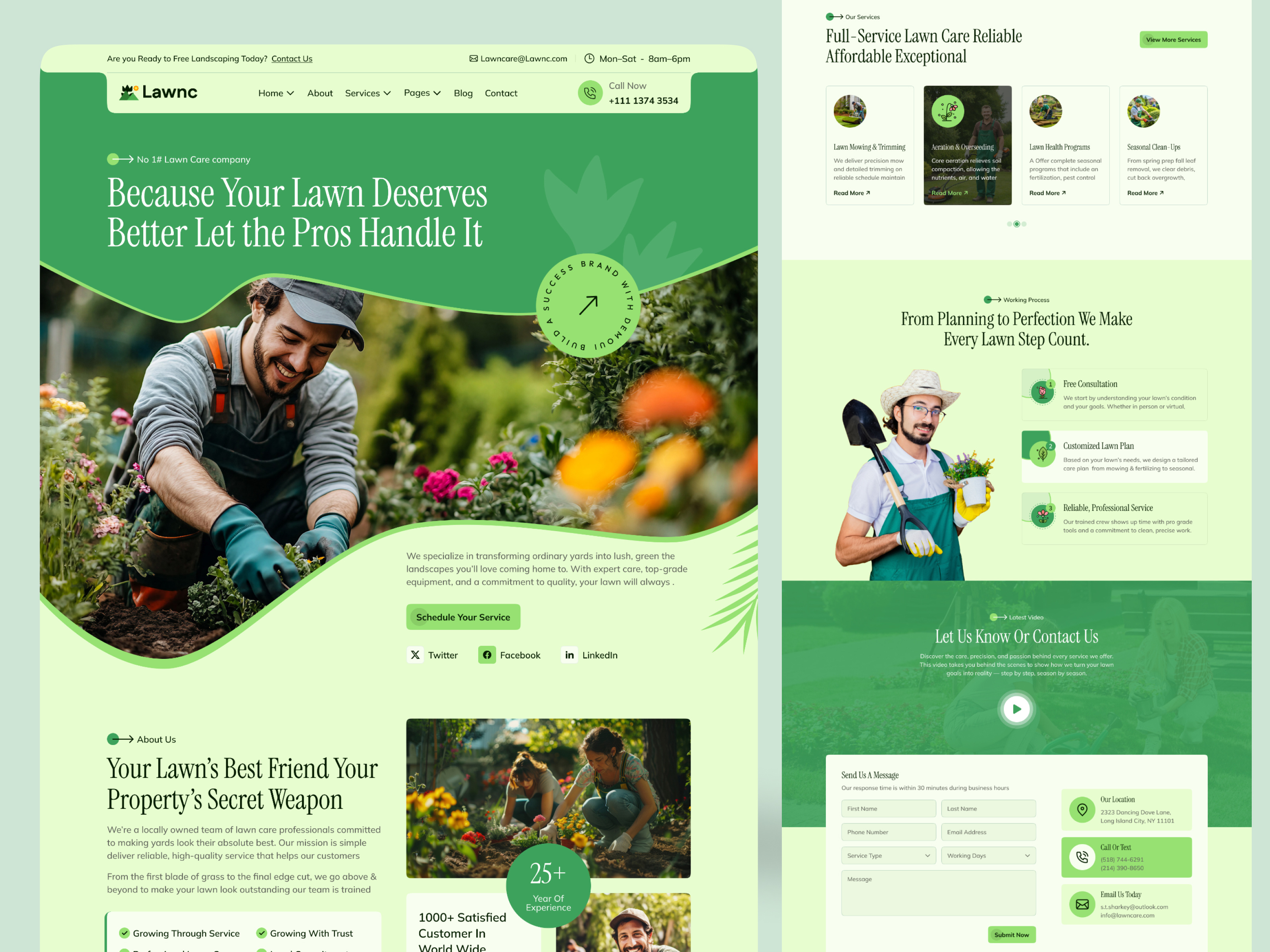 Example of Landscaping Website Design & Development