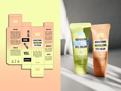SILK MOM Skincare - Packaging Design box branding graphic design label logo makeup motherhood packaging packaging design pastel skincare tube