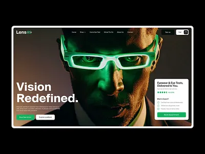 Lenso - Eyewear Website UI Design animation ecommercewebsite eyewear eyeweardesign eyewearweb motiondesign ui ui design uianimation uidesign uiux uiux design userinterface webdesign website website design websitedesign