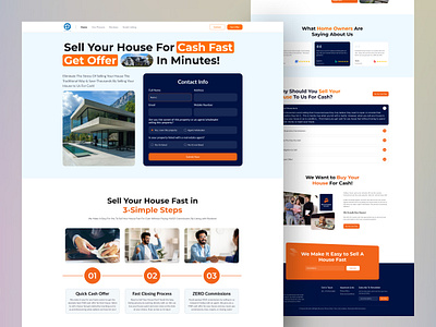 Real Estate Landing Page Design agency graphic design landing pge modern ui ui design uiux ux design web website