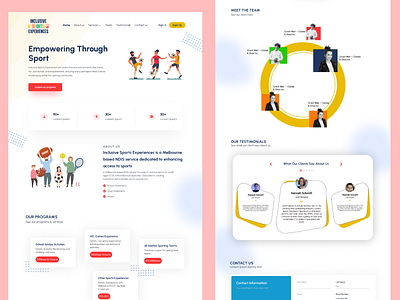 Inclusive Sports Landing Page Design creative design figma landing page design uxui design