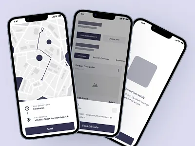 Food Delivery App Wireframe app branding carpooling design mobile app mobile app ui ui ui design wireframes