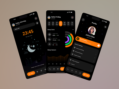 Sleep Cycle Mobile App app app design app ui healthcare iso mobile app ui online app peofile page ui services app sleep app sleep app ui sleep cycle sleep mobile app sleep tracker sleep tracker ui statistic page ui ui design