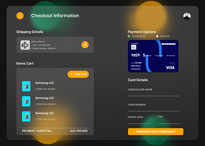 Glassmorphism in checkout app design graphic design ui web web design