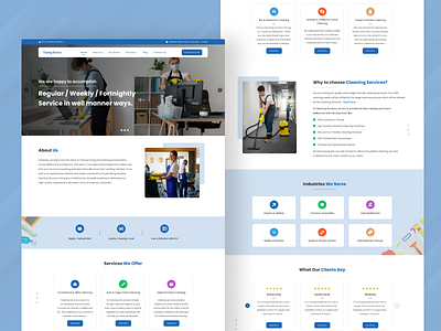 Cleaning Service - Cleaning Agency Web Page. cleaning service figma graphics design landing page service ui design uiux web page
