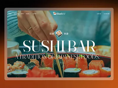Shushi FZ - Japanese Bar & Restaurant Landing Page digital restaurant figma design food website template japanese restaurant design landing page minimal design restaurant branding restaurant uiux restaurant website design sushi bar website template design uiux design webflow webflow design webflow experts webflow restaurant template webflow template website concept website themes