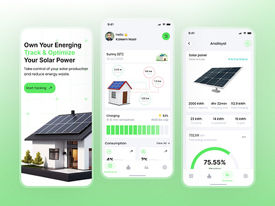 AI-Driven Solar Panel App UI UX Design | Renewable Energy solarworkflow