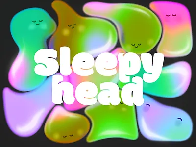Sleepyheads - concept sketch for a sleep app 😴 appdesign calm colors funny gradients health app illustration mindful mindfulness product design sleep sleep app sleep design sleep tracker ui ui inspiration uidesign wellness design