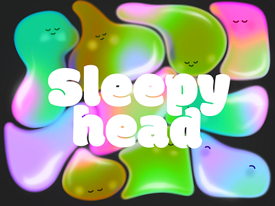 Sleepyheads - concept sketch for a sleep app 😴 appdesign calm colors funny gradients health app illustration mindful mindfulness product design sleep sleep app sleep design sleep tracker ui ui inspiration uidesign wellness design