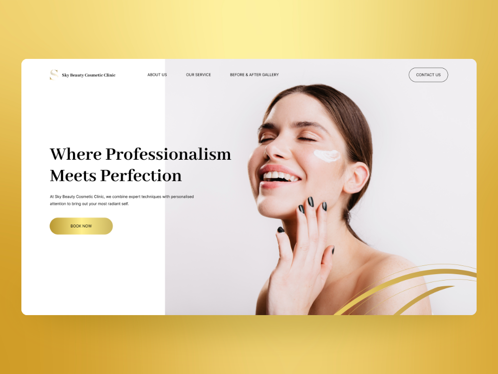 Cosmetic Clinic Landing Page branding landing page web design website
