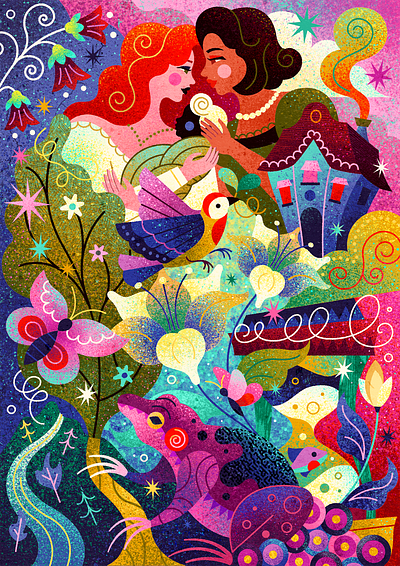 Fertility Crisis & Pride Month abstract adobe illustrator bird birth child conceptual design editorial fertility geometric house illustration lgbtq nature newborn pattern pride texture vector women