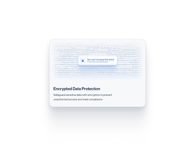 Encrypted Data Card – Cybersecurity SaaS bento card cybersecurity dashboard data design figma graphic design grid product protection saas ui ux web web design