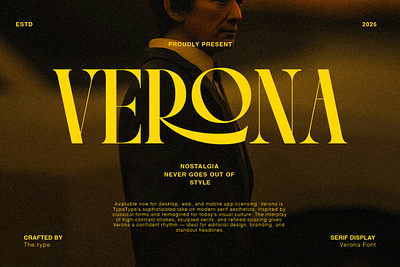 VERONA - Vintage Classic Serif canva classic classy clean display fancy fashion font groovy luxury magazine retro serif style stylish trend trendy typeface vintage