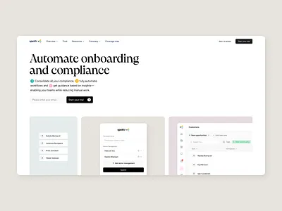 SaaS website landing page above the fold compliance hero landingpage saas website