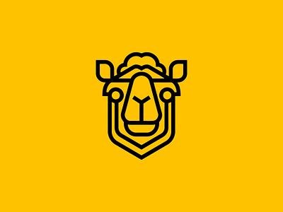 Minimalist Camel Face Logo animal branding camel desert design emblem geometric icon identity illustration lines logo mark nature symbol travel vector zoo