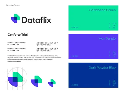 Dataflix Branding Design brand branding d logo data design icon identity logo logo design logo designer logo mark logos minimalist modern logo symbol vector