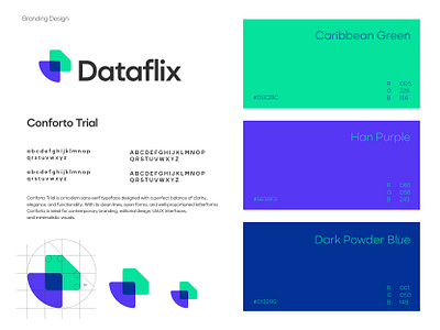 Dataflix Branding Design brand branding d logo data design icon identity logo logo design logo designer logo mark logos minimalist modern logo symbol vector