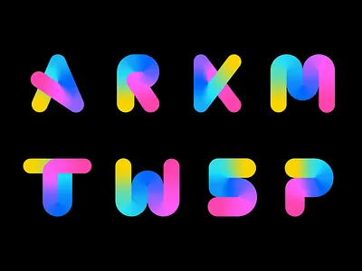 Gradient Letters 3d agency agent ai bold branding colorful letter mark logo loop marketing mihai dolganiuc design modern path rainbow shineo tech type vibrant web3