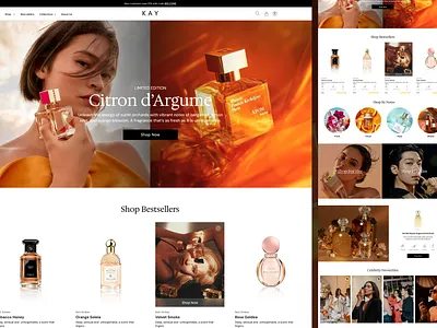 Fragrance website homepage that creates aspiration conversion focused design e commerce fragrance website homepage personal care personal care homepage