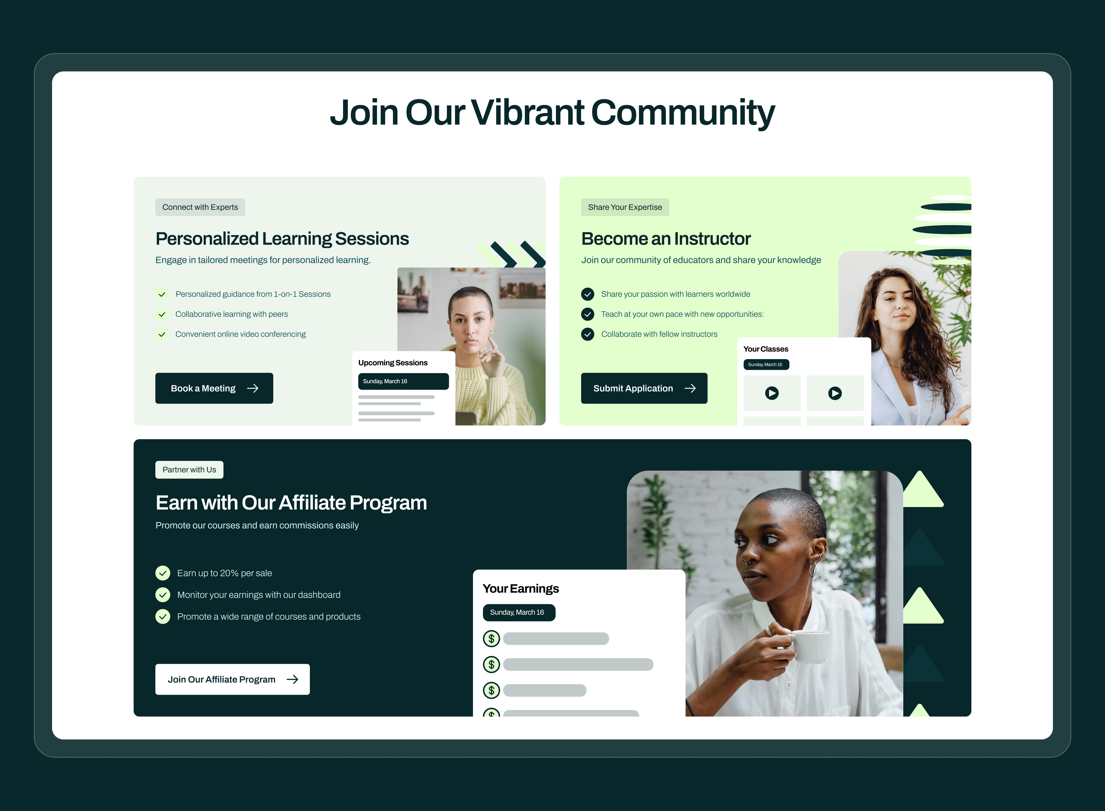 LMS Website Community agency branding community dashboard design education landingpage lms