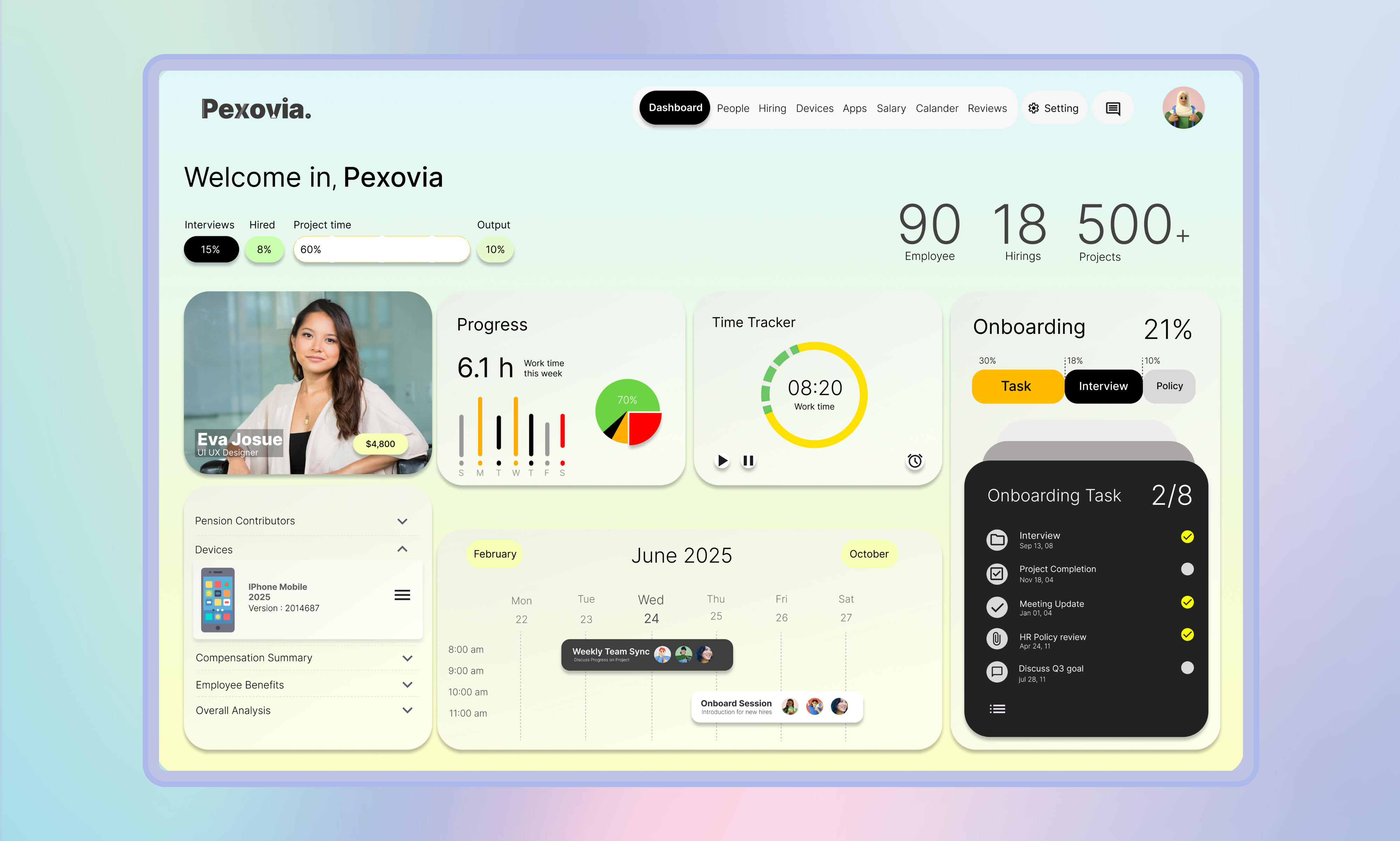 HR Saas Dashboard UI UX Design Concept clean ui design graphic design hr dashboard ui hrms ui design landing page saas dashboard ui ui ux dashboard design user interface design ux ui web app dashboard website dashboard