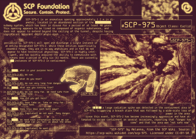 SCP-975 design digital graphic design photo editing photo manipulation pixel art retro scp ui vector