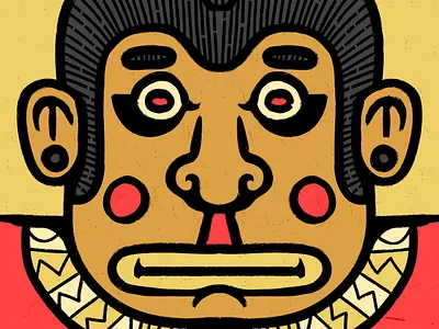 Guerrero hombre-simio character character design face illustration man native portrait warrior