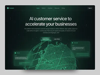 Foxicam ai design design figma landing page landing page ui saas ui uiux ux web design website