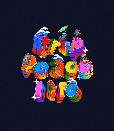TRIP PEACE LIFE branding design fireart fireart fireart studio graphic design illustration logo ui ux vector