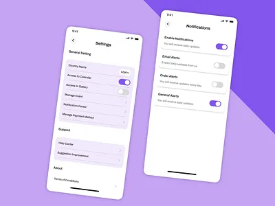 Settings UI - 07/100 Days UI/UX Challenge dailyui figma figmadesign modernui settingsui ui uiuxdesign ux
