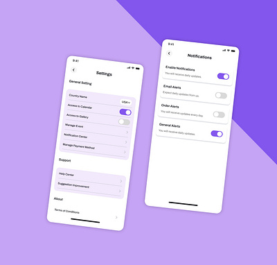 Settings UI - 07/100 Days UI/UX Challenge dailyui figma figmadesign modernui settingsui ui uiuxdesign ux