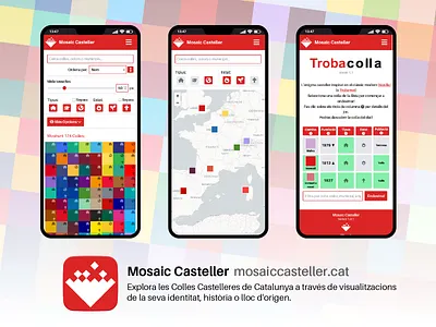 Mosaic Casteller branding catalunya design digital graphic design logo modern responsive ui web website