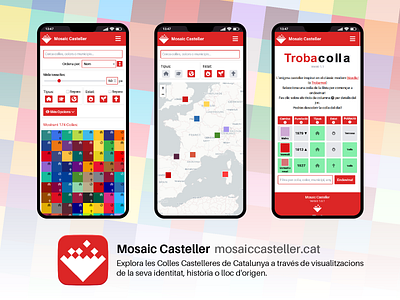 Mosaic Casteller branding catalunya design digital graphic design logo modern responsive ui web website