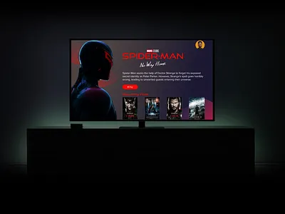 Daily UI_025: TV Streaming App UI/ Spiderman: No Way Home dailyui dailyui019 figmadesign movieapp productdesign smarttvux spidermanui streamingui tvappdesign uichallenge uxchallenge uxdesign