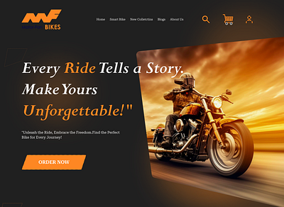 My latest Hero section design Explores the thrill of biking..... bike bikedesign branding herosection latestdesign mordenbike ride ui