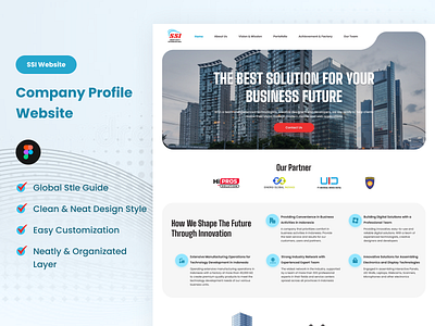 Company Profile Website branding company company profile design figma ui ui design website