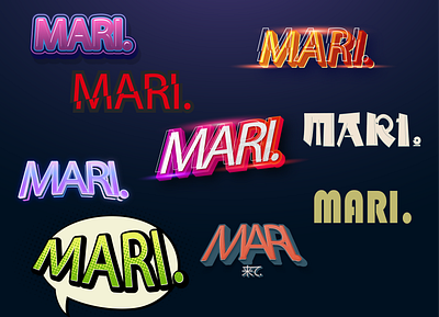 LOGO CONCEPT (WORDING) "MARI" font graphic design logo