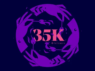 35K Dribbble Followers character colors community fire flame flat followers hands illustration match thank you thanks