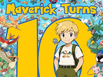 Poke Party animation anime apparel birthday cartoon collage design designer digital florida graphic design identity illustration invitation james lano japan logo orlando photoshop pokemon