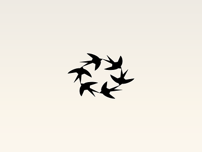 Swallows bird flock fly logo nature summer swallows