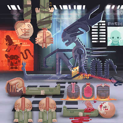 Alien Universe Illustration alien character design design digital art graphic design illustration photoshop pop art pop culture procreate