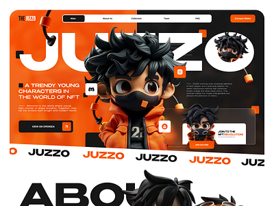 THE JUZZO - NFT | CRYPTO WEBSITE 3d crypto figma landing landing page nft ui uiix webdesign