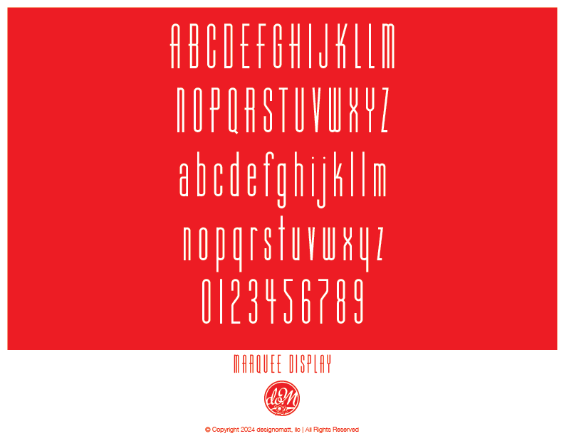 Marquee Regular display face family font fontself sans serif type typography