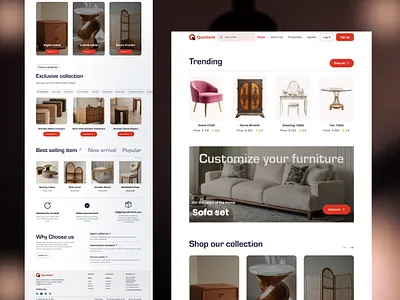 Hello Creatives, Here is Furniture home decor Website Design. android app furniture furnitureapp furnitureweb furniturewebui homedecor product design ui ux