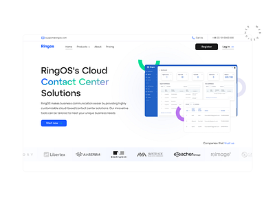 Cloud Website | RingOS branding creative design illustration interface logo minimal ui web web design website